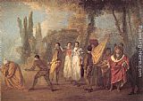 Jean-antoine Watteau Canvas Paintings - Qu'ay-je fait, assassins maudits
